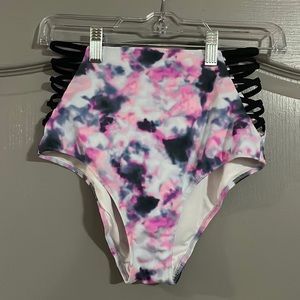 Victoria’s Secret PINK Tye Dye High Waisted Bikini Bottoms Size Medium